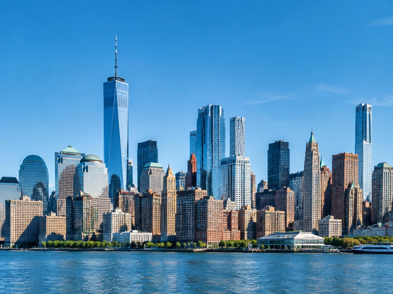 Panorama de Manhattan, illustration du marché américain
